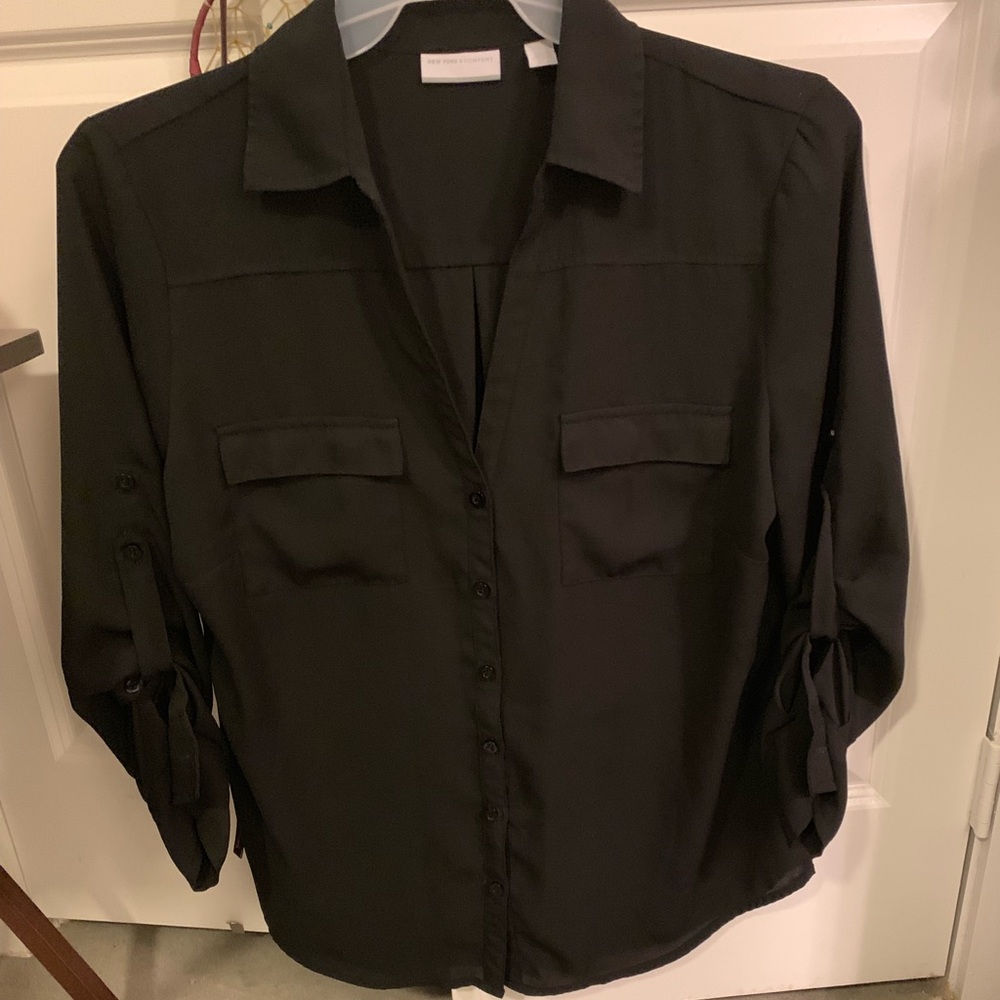 Black button up